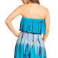 Boho Summer Women's Sun Dress with Smock Elastic and Strapless Design - Sakkas Tami