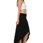 Sakkas Soft Jersey Feel Solid Color Strapless High Low Dress / Skirt