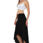 Sakkas Soft Jersey Feel Solid Color Strapless High Low Dress / Skirt