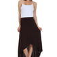 Sakkas Soft Jersey Feel Solid Color Strapless High Low Dress / Skirt