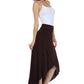Sakkas Soft Jersey Feel Solid Color Strapless High Low Dress / Skirt