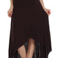 Sakkas Soft Jersey Feel Solid Color Strapless High Low Dress / Skirt