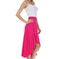 Sakkas Soft Jersey Feel Solid Color Strapless High Low Dress / Skirt