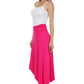 Sakkas Soft Jersey Feel Solid Color Strapless High Low Dress / Skirt