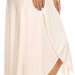 Sakkas Soft Jersey Feel Solid Color Strapless High Low Dress / Skirt