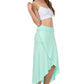 Sakkas Soft Jersey Feel Solid Color Strapless High Low Dress / Skirt