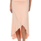 Sakkas Soft Jersey Feel Solid Color Strapless High Low Dress / Skirt