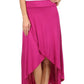 Sakkas Soft Jersey Feel Solid Color Strapless High Low Dress / Skirt
