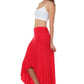 Sakkas Soft Jersey Feel Solid Color Strapless High Low Dress / Skirt
