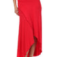 Sakkas Soft Jersey Feel Solid Color Strapless High Low Dress / Skirt