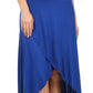 Sakkas Soft Jersey Feel Solid Color Strapless High Low Dress / Skirt