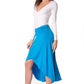 Sakkas Soft Jersey Feel Solid Color Strapless High Low Dress / Skirt