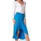 Sakkas Soft Jersey Feel Solid Color Strapless High Low Dress / Skirt