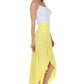 Sakkas Soft Jersey Feel Solid Color Strapless High Low Dress / Skirt