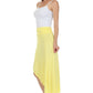 Sakkas Soft Jersey Feel Solid Color Strapless High Low Dress / Skirt