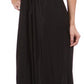 Sakkas Big Flower Graphic Print V-neck Cap Sleeve Empire Waist Long Dress