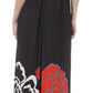 Sakkas Big Flower Graphic Print V-neck Cap Sleeve Empire Waist Long Dress