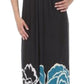 Sakkas Big Flower Graphic Print V-neck Cap Sleeve Empire Waist Long Dress