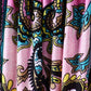 Sakkas Paisley Graphic Print Beaded Halter Smocked Bodice Maxi Dress