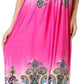 Sakkas Paisley Graphic Print Beaded Halter Smocked Bodice Maxi Dress
