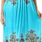Sakkas Paisley Graphic Print Beaded Halter Smocked Bodice Maxi Dress