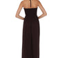 Sakkas Soft Jersey Feel Solid Color Smocked Bodice String Halter Long Dress