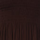 Sakkas Soft Jersey Feel Solid Color Smocked Bodice String Halter Long Dress