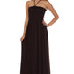 Sakkas Soft Jersey Feel Solid Color Smocked Bodice String Halter Long Dress
