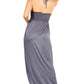 Sakkas Soft Jersey Feel Solid Color Smocked Bodice String Halter Long Dress