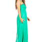 Sakkas Soft Jersey Feel Solid Color Smocked Bodice String Halter Long Dress