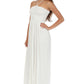 Sakkas Soft Jersey Feel Solid Color Smocked Bodice String Halter Long Dress