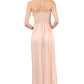 Sakkas Soft Jersey Feel Solid Color Smocked Bodice String Halter Long Dress