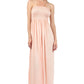 Sakkas Soft Jersey Feel Solid Color Smocked Bodice String Halter Long Dress