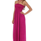 Sakkas Soft Jersey Feel Solid Color Smocked Bodice String Halter Long Dress