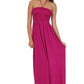Sakkas Soft Jersey Feel Solid Color Smocked Bodice String Halter Long Dress