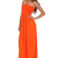 Sakkas Soft Jersey Feel Solid Color Smocked Bodice String Halter Long Dress