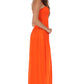 Sakkas Soft Jersey Feel Solid Color Smocked Bodice String Halter Long Dress