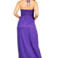 Sakkas Soft Jersey Feel Solid Color Smocked Bodice String Halter Long Dress