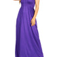 Sakkas Soft Jersey Feel Solid Color Smocked Bodice String Halter Long Dress