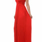 Sakkas Soft Jersey Feel Solid Color Smocked Bodice String Halter Long Dress