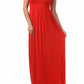 Sakkas Soft Jersey Feel Solid Color Smocked Bodice String Halter Long Dress
