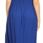 Sakkas Soft Jersey Feel Solid Color Smocked Bodice String Halter Long Dress
