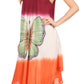 Sakkas Mia Butterfly Color Block Caftan Dress