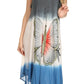 Sakkas Mia Butterfly Color Block Caftan Dress