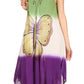 Sakkas Mia Butterfly Color Block Caftan Dress