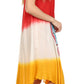 Sakkas Mia Butterfly Color Block Caftan Dress