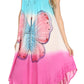 Sakkas Mia Butterfly Color Block Caftan Dress