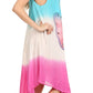 Sakkas Mia Butterfly Color Block Caftan Dress