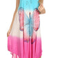 Sakkas Mia Butterfly Color Block Caftan Dress
