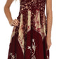 Sakkas Amara Batik Handkerchief Hem Dress